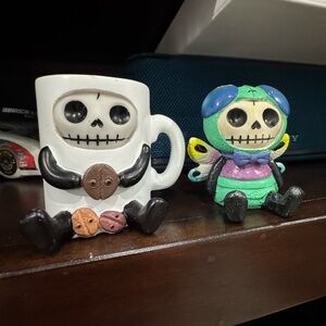 Furry bones / skeletons / coffee mug / butterfly / figurines